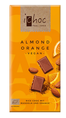 Ichoc Almond Orange, vegane Schokolade, BIO