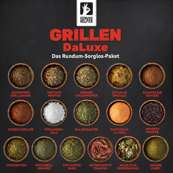 Genuss-Set Grillen DaLuxe, 16 Tlg.