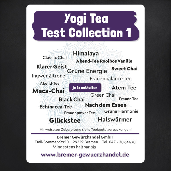 Yogi Tee Test Collection 1, 20 leckere Sorten, BIO