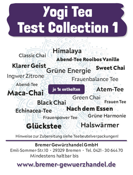 Yogi Tee Test Collection 1, 20 leckere Sorten, BIO