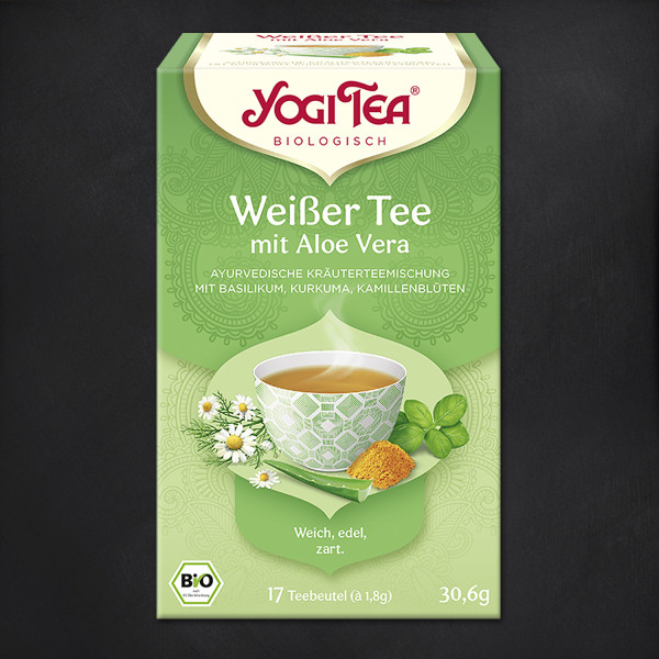 Yogi Tee Weißer Tee mit Aloe Vera, BIO