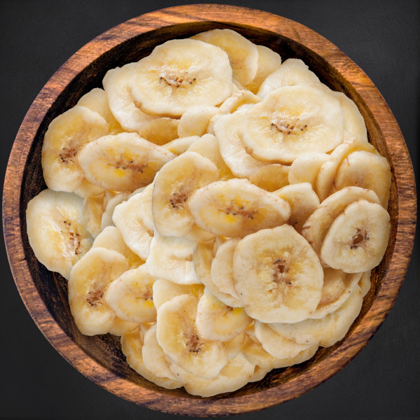 Bananenchips, gesüßt