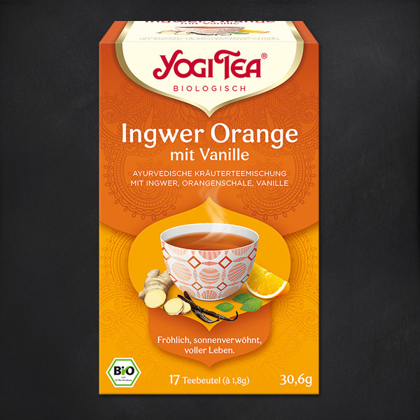Yogi Tee Ingwer Orange mit Vanille, BIO