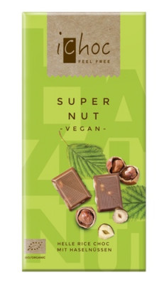 Ichoc Super Nut, vegane Schokolade, BIO